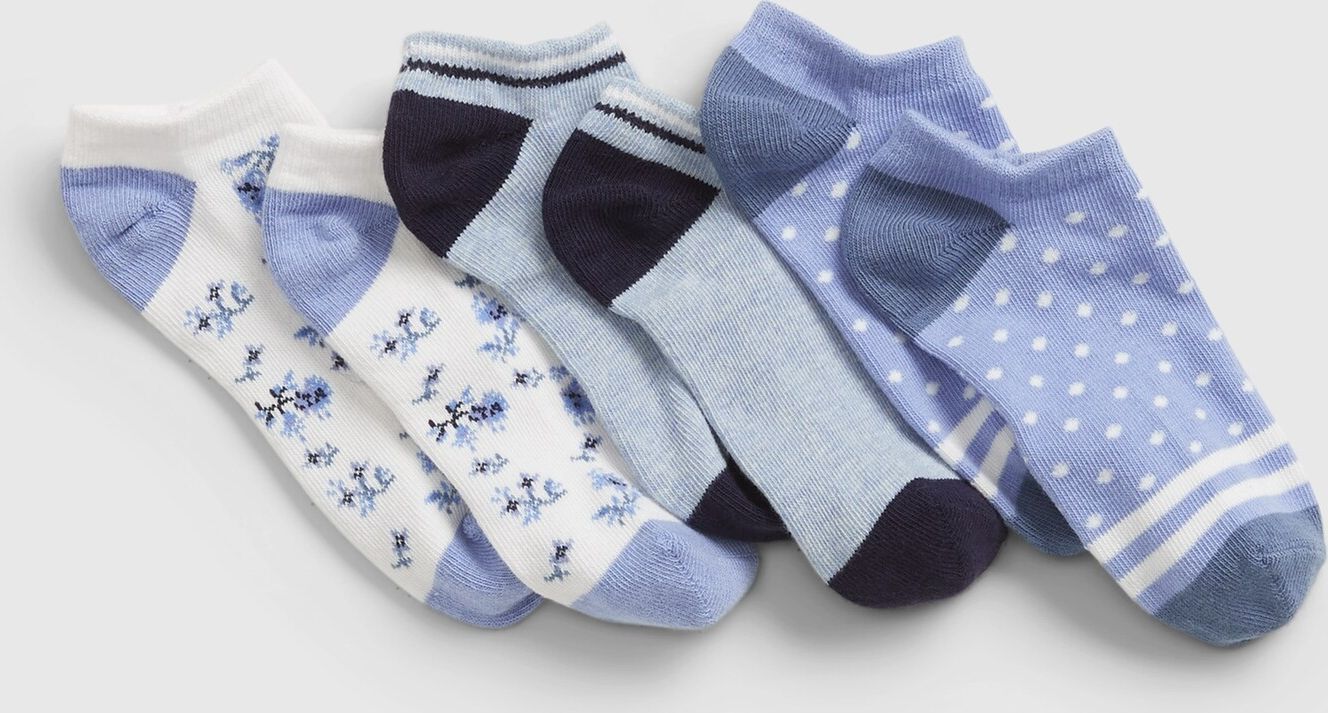 GAP modrý 3 pack dívčích ponožek  - S - obrázek 1