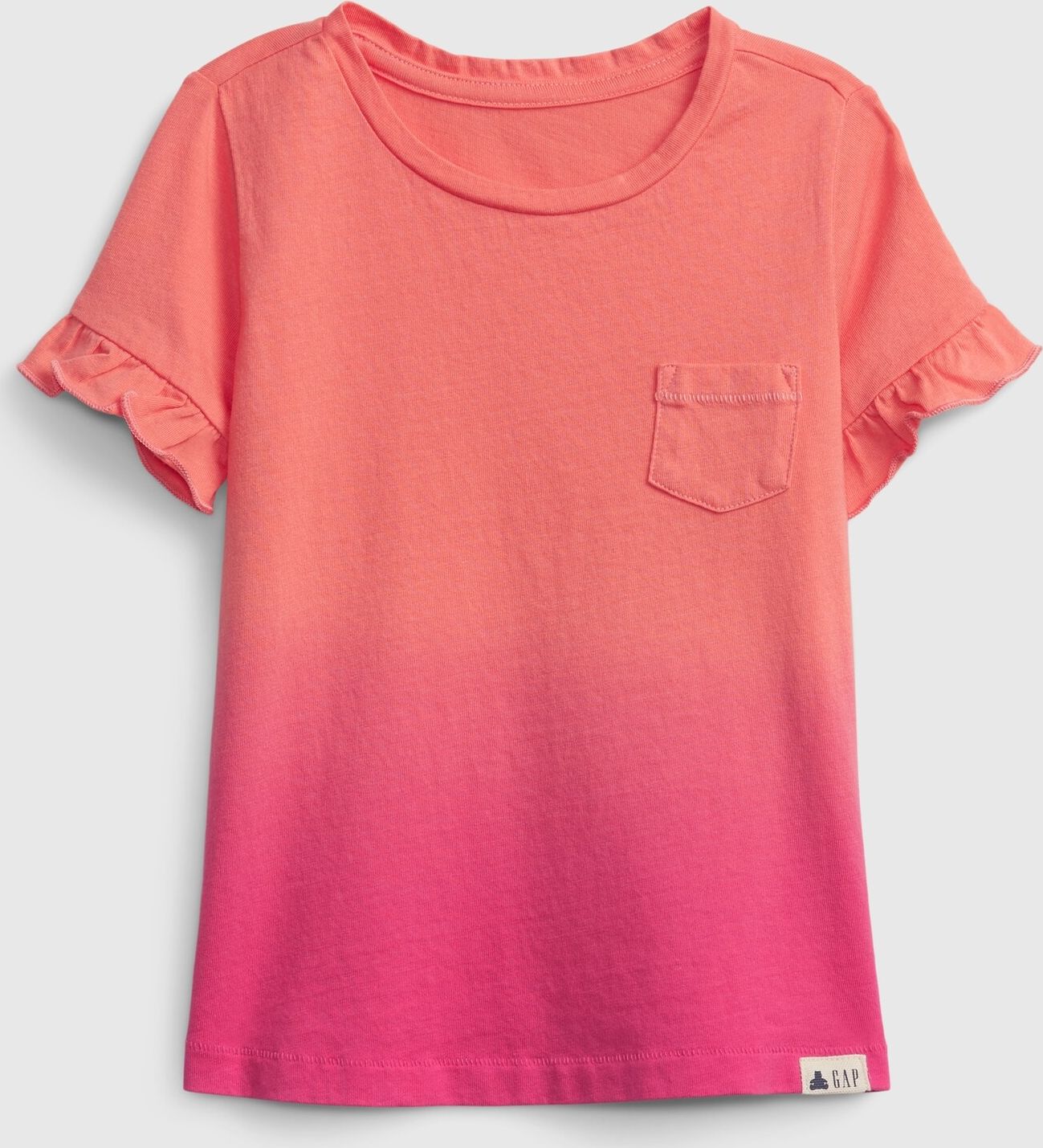GAP růžové dětské tričko ruffle - 12-18M - obrázek 1