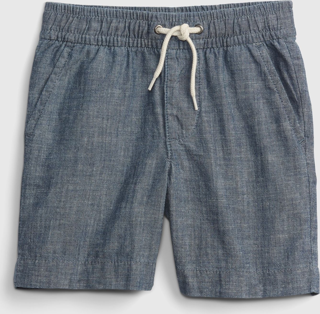 GAP šedé dětské kraťasy chambray pull-on shorts - 12-18M - obrázek 1
