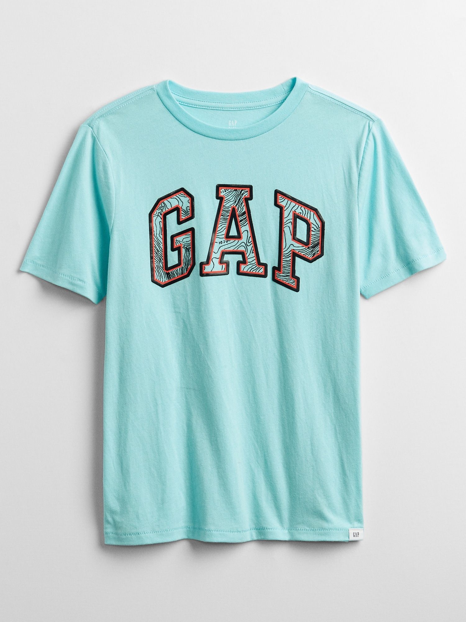 GAP modré dětské tričko Logo v-ss interact gr - XS - obrázek 1