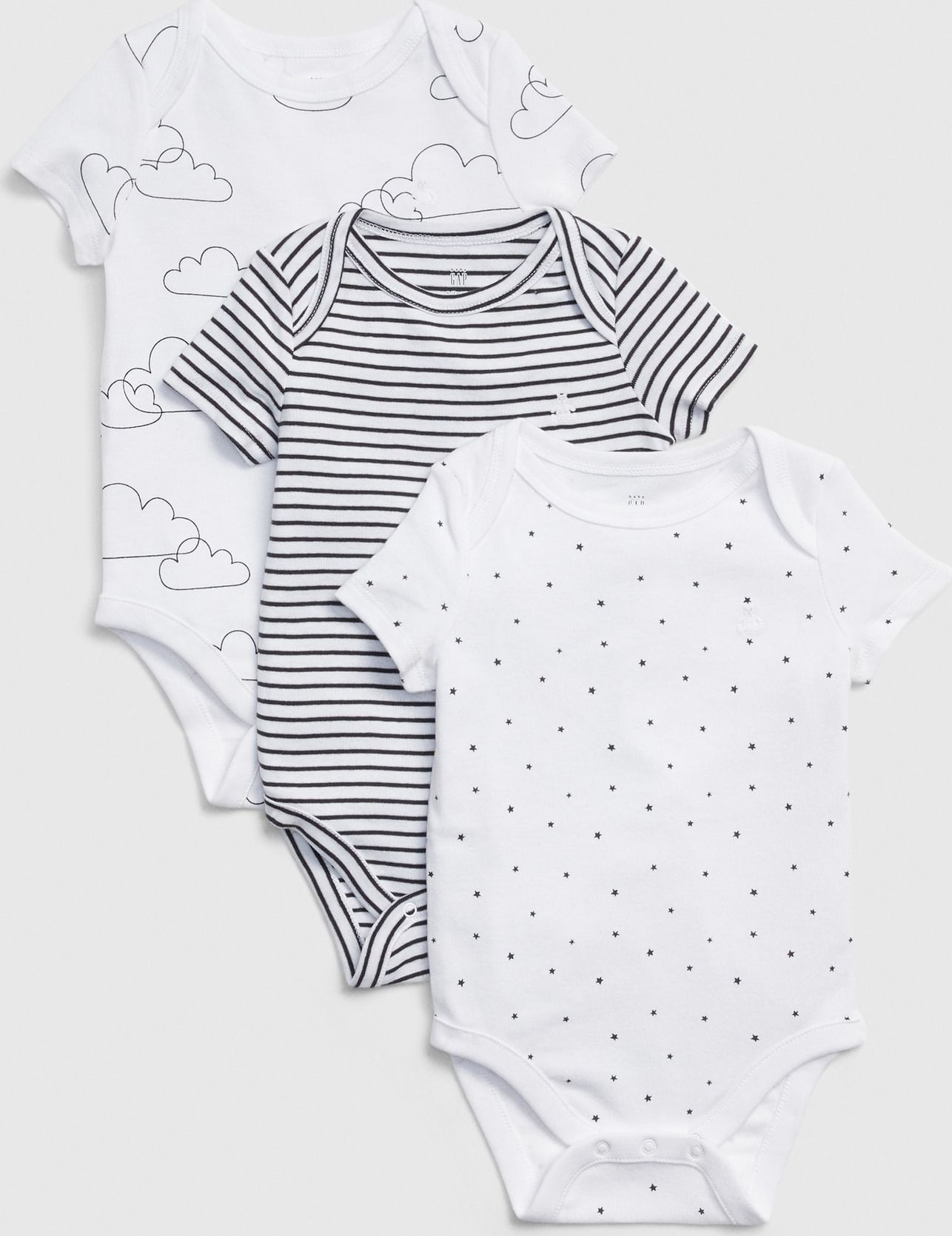 GAP 3 pack dětské body Print - 12-18M - obrázek 1
