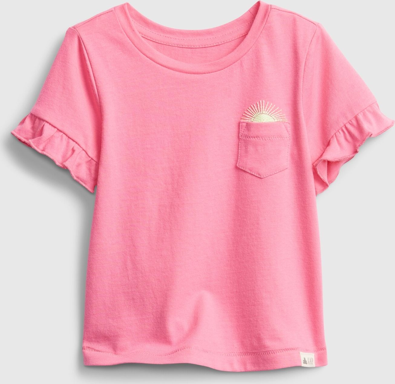 GAP růžové dívčí tričko Pocket - 12-18M - obrázek 1