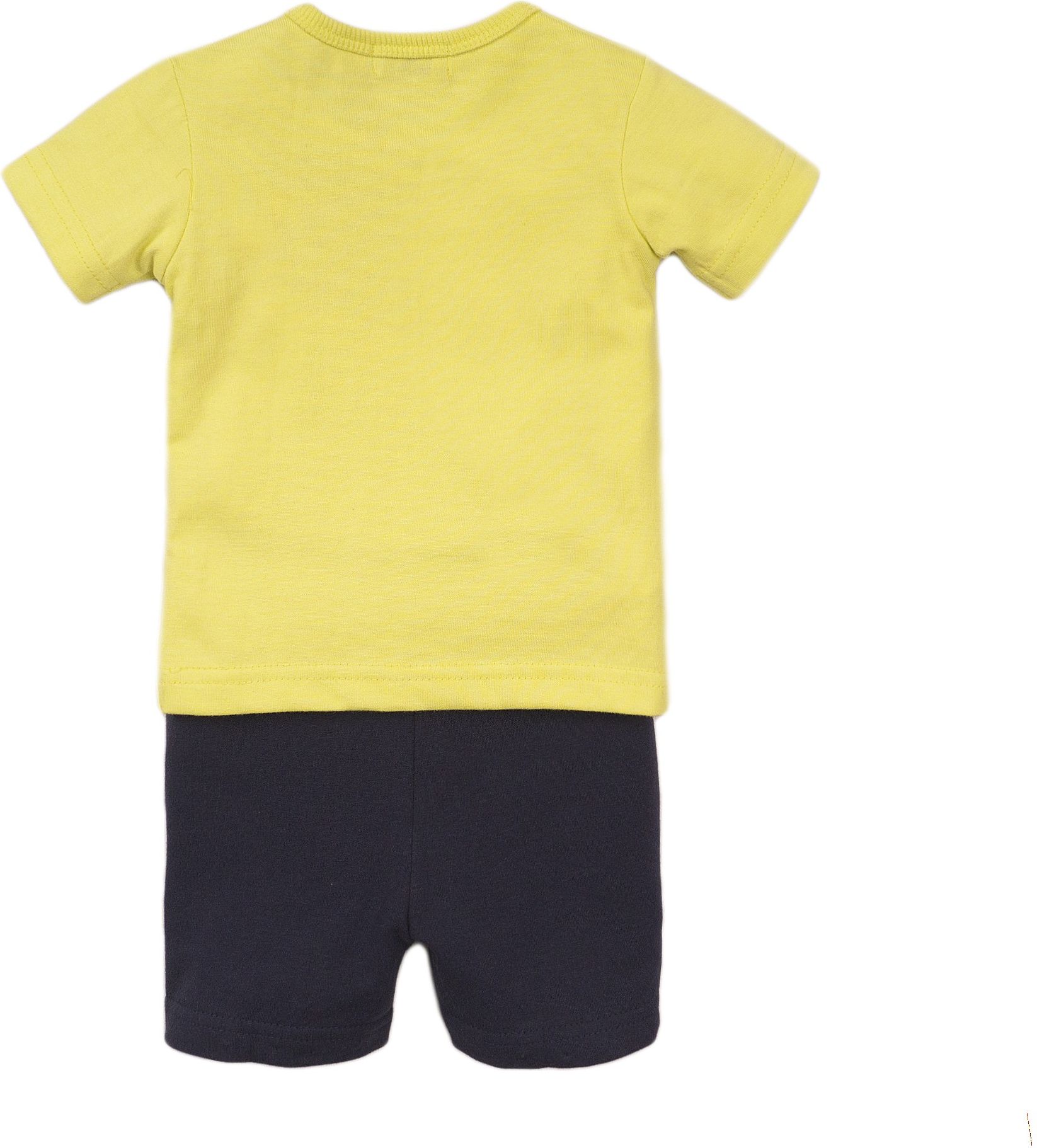 DIRKJE Set 2dílný kr. kalhoty 56 Neon Yellow+Navy - obrázek 2