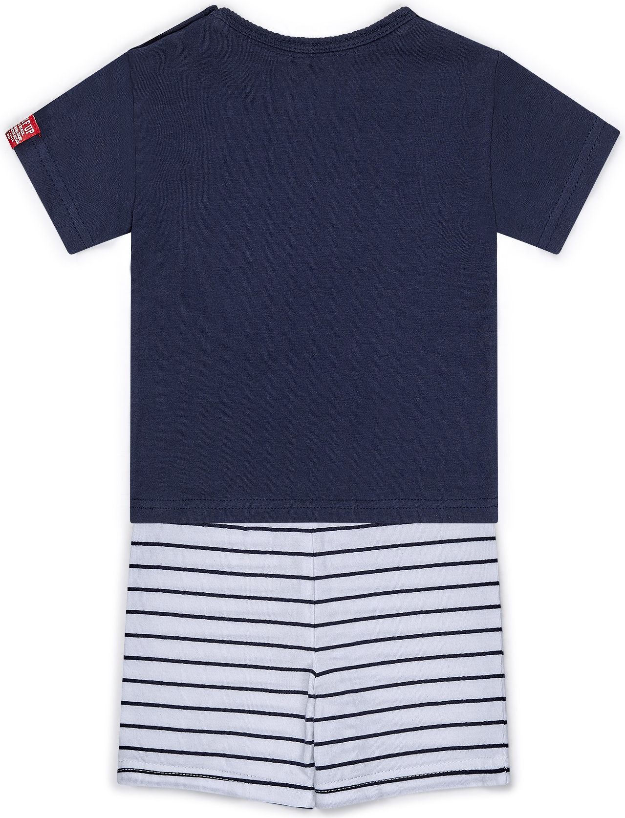DIRKJE Set 2dílný kr. kalhoty 86 Navy+White+Stripe - obrázek 2