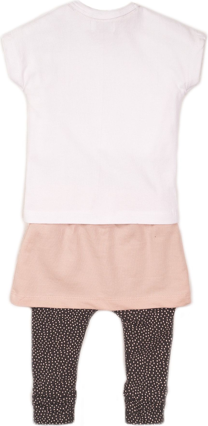 DIRKJE Set 3dílný se sukní 80 White+Smokey Pink+Smokey Grey+aop - obrázek 2