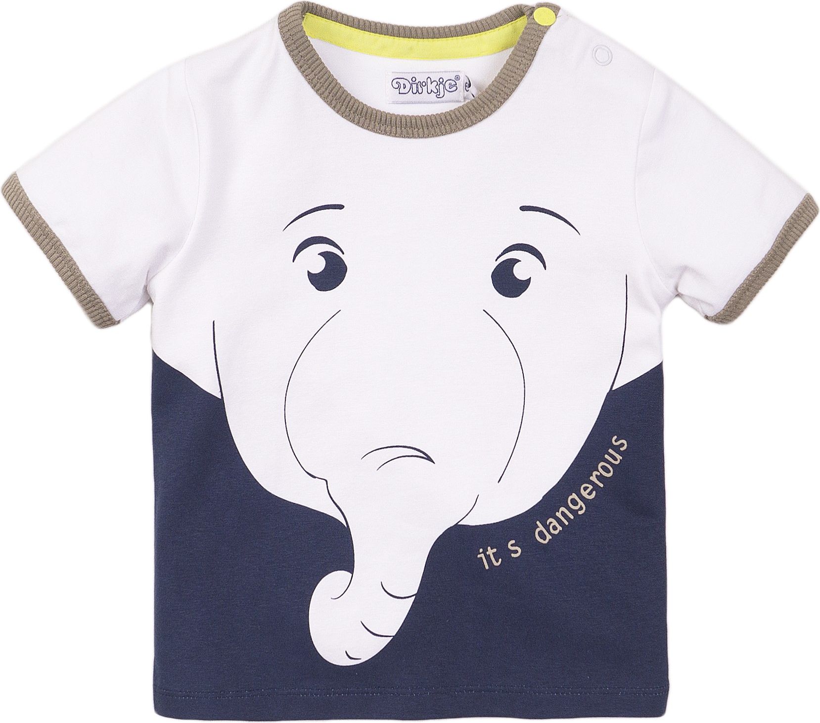 DIRKJE Tričko kr. rukáv 86 White+Navy - obrázek 1