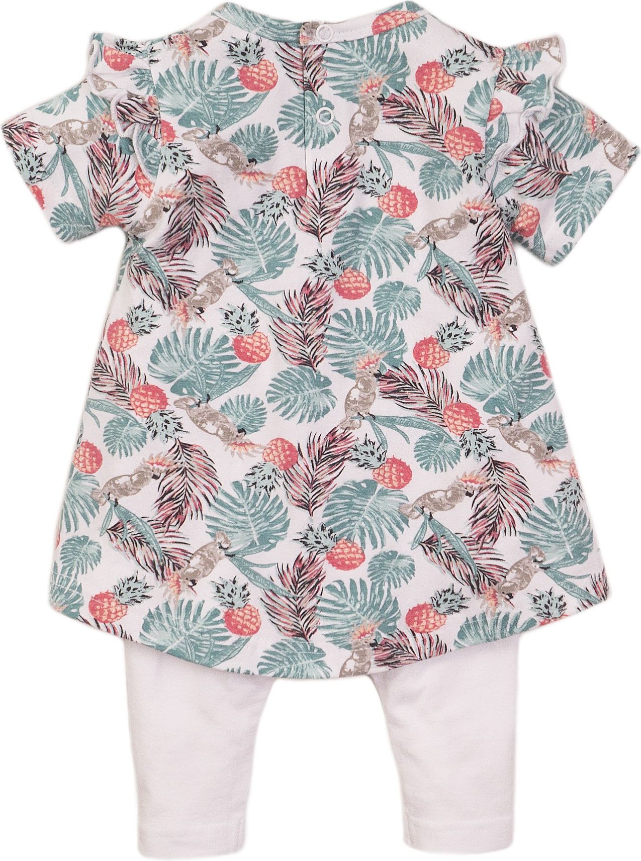 DIRKJE Set 2dílný šaty 68 White+Tropical Multicolor - obrázek 2