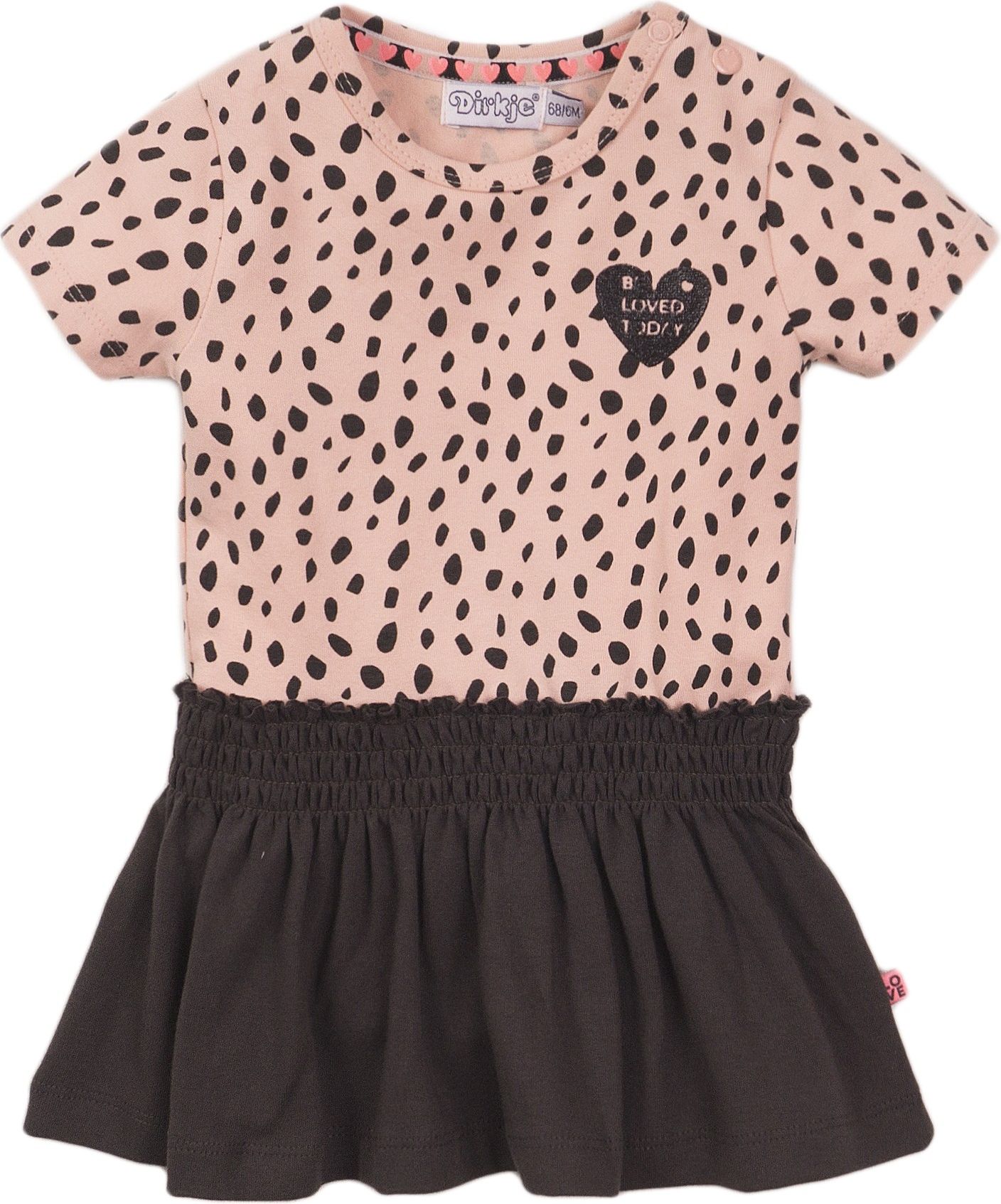 DIRKJE Šaty 80 Smokey Pink+Smokey Grey - obrázek 1