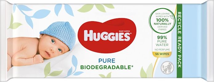 HUGGIES Vlhčené ubrousky Pure Biodegradable - obrázek 1