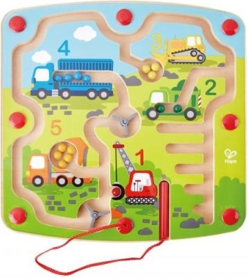 Nákladní auta - bludiště s magnetickou hůlkou a korálky - obrázek 2