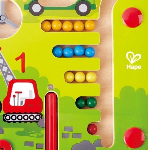 Nákladní auta - bludiště s magnetickou hůlkou a korálky - obrázek 3