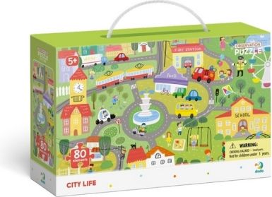 TM Toys Dodo Puzzle s hledáním obrázků Život v městě 80 dílků - obrázek 1