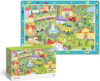 TM Toys Dodo Puzzle s hledáním obrázků Život v městě 80 dílků - obrázek 2