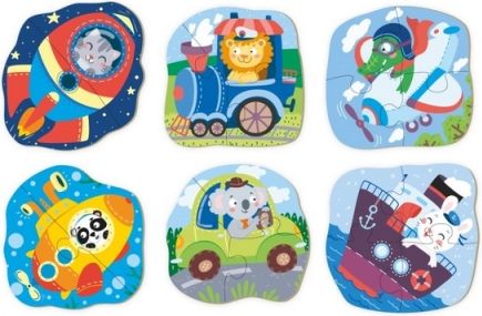 TM Toys Dodo Puzzle 2-3-4 dílků Transport - obrázek 3