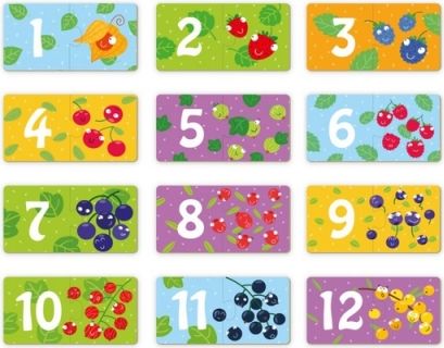 TM Toys Dodo Puzzle Duo Čísla Brouci 12x2 dílků - obrázek 2