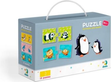 TM Toys Dodo Puzzle Duo Maminky a děti 12x2 dílků - obrázek 1