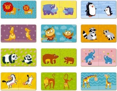 TM Toys Dodo Puzzle Duo Maminky a děti 12x2 dílků - obrázek 2