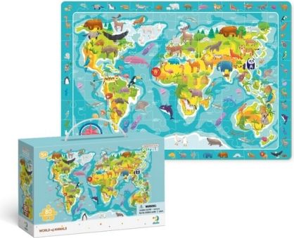 TM Toys Dodo Puzzle s hledáním obrázků Svět zvířat 80 dílků - obrázek 2