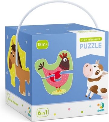 TM Toys Dodo Puzzle 2-3-4 dílků Domácí zvířátka - obrázek 1