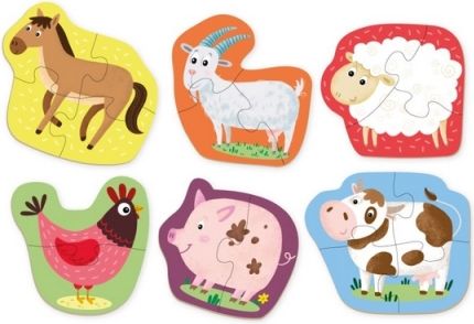 TM Toys Dodo Puzzle 2-3-4 dílků Domácí zvířátka - obrázek 3