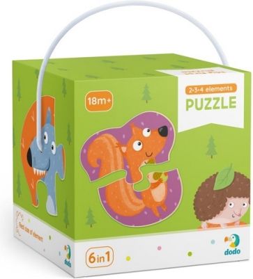 TM Toys Dodo Puzzle 2-3-4 dílků Lesní zvířátka - obrázek 1