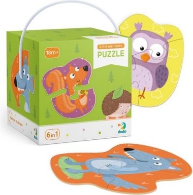TM Toys Dodo Puzzle 2-3-4 dílků Lesní zvířátka - obrázek 2