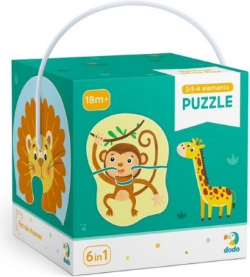 TM Toys Dodo Puzzle 2-3-4 dílků Divoká zvířátka - obrázek 1