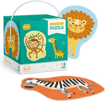 TM Toys Dodo Puzzle 2-3-4 dílků Divoká zvířátka - obrázek 2
