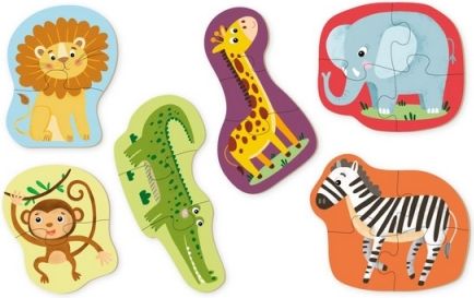 TM Toys Dodo Puzzle 2-3-4 dílků Divoká zvířátka - obrázek 3
