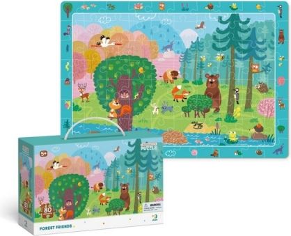 TM Toys Dodo Puzzle s hledáním obrázků Lesní kamarádi 80 dílků - obrázek 2