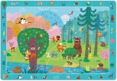 TM Toys Dodo Puzzle s hledáním obrázků Lesní kamarádi 80 dílků - obrázek 3