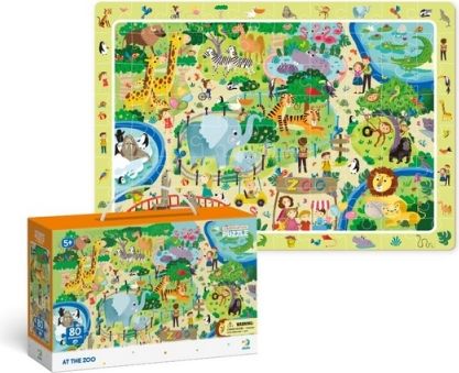 TM Toys Dodo Puzzle s hledáním obrázků ZOO 80 dílků - obrázek 2