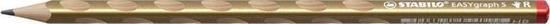 Grafitová tužka "Easygraph S", zlatá, HB, trojhranná, tenká, pro praváky, STABILO - obrázek 1