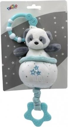 Tulilo Závěsná plyšová hračka  s melodií Medvídek Panda, 13 cm - tyrkysový - obrázek 1