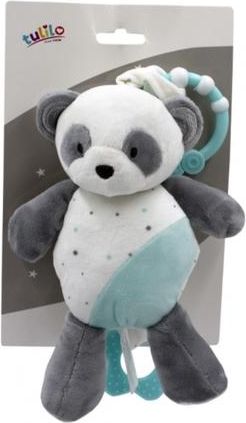 Tulilo Závěsná plyšová hračka  s melodií Medvídek Panda, 24 cm - tyrkysový - obrázek 1