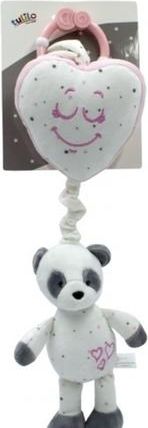 Tulilo Závěsná plyšová hračka s melodií Medvídek Panda - růžová - obrázek 1