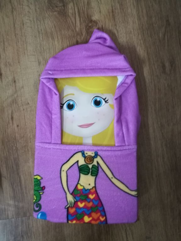 Plážová osuška pončo - mořská panna - obrázek 2