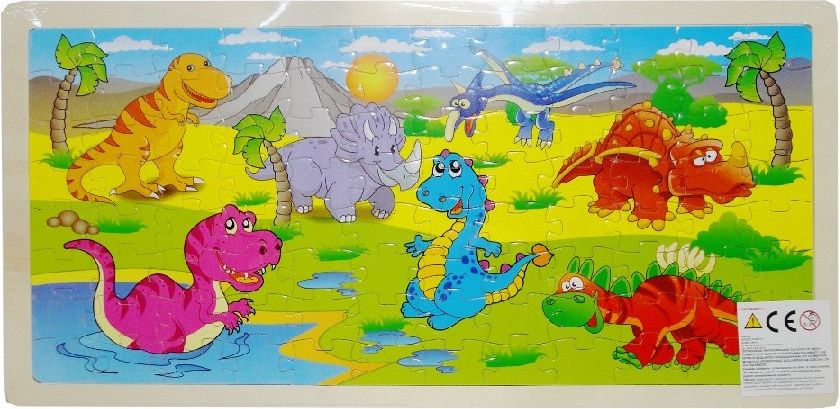 Dřevěné puzzle Dinosauři - obrázek 1