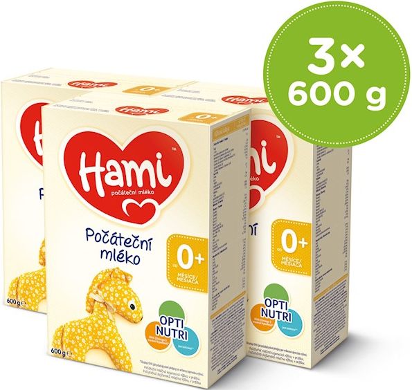 HAMI 3 x Počáteční kojenecké mléko 600 g 0+ - obrázek 1