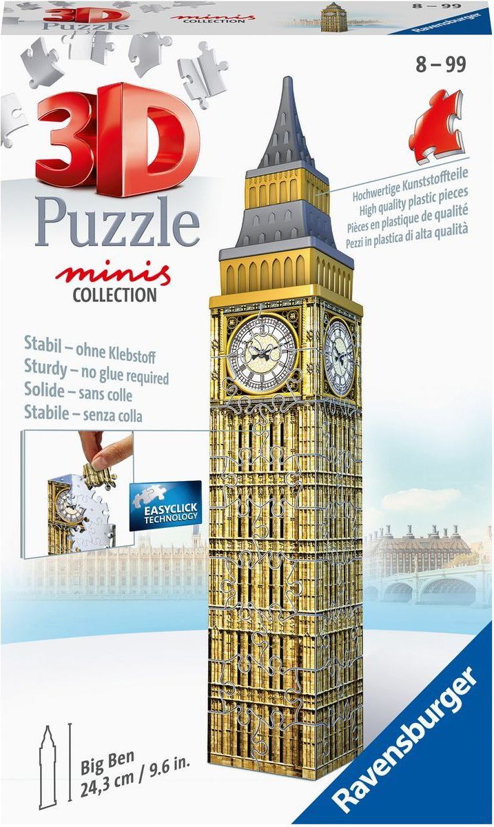 Ravensburger 3D Puzzle Mini budova Big Ben položka 54 dílků - obrázek 1