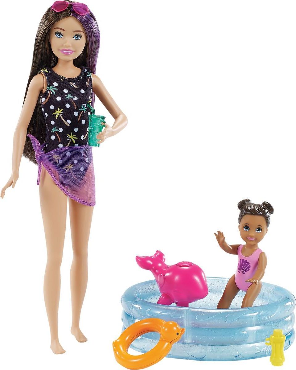 Mattel Barbie chůva herní set s bazénkem - obrázek 1