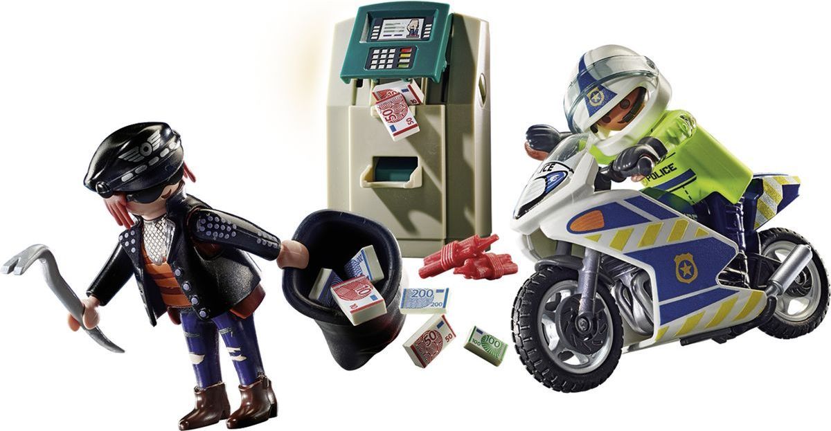 Playmobil 70572 Policejní motorka: Pronásledování lupiče - obrázek 1