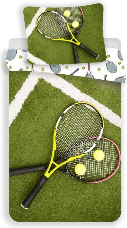 JERRY FABRICS Povlečení Tenis  Bavlna, 140/200, 70/90 cm - obrázek 1