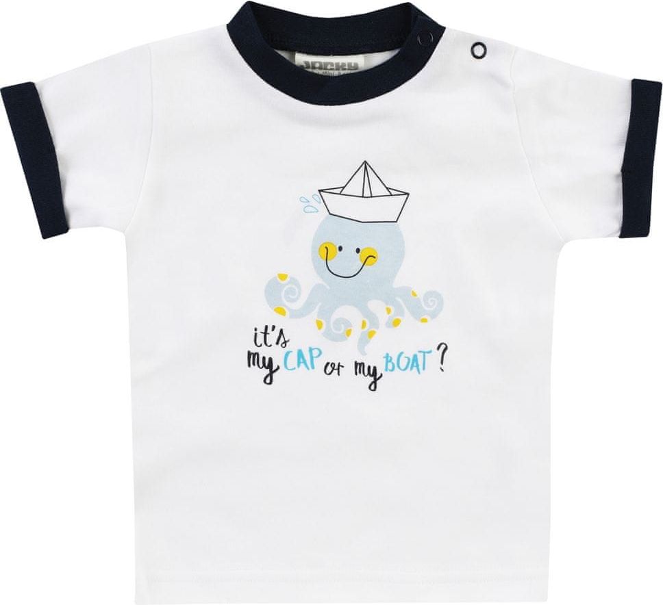 Jacky chlapecké tričko z organické bavlny Ocean Child 1211330 62 bílá - obrázek 1