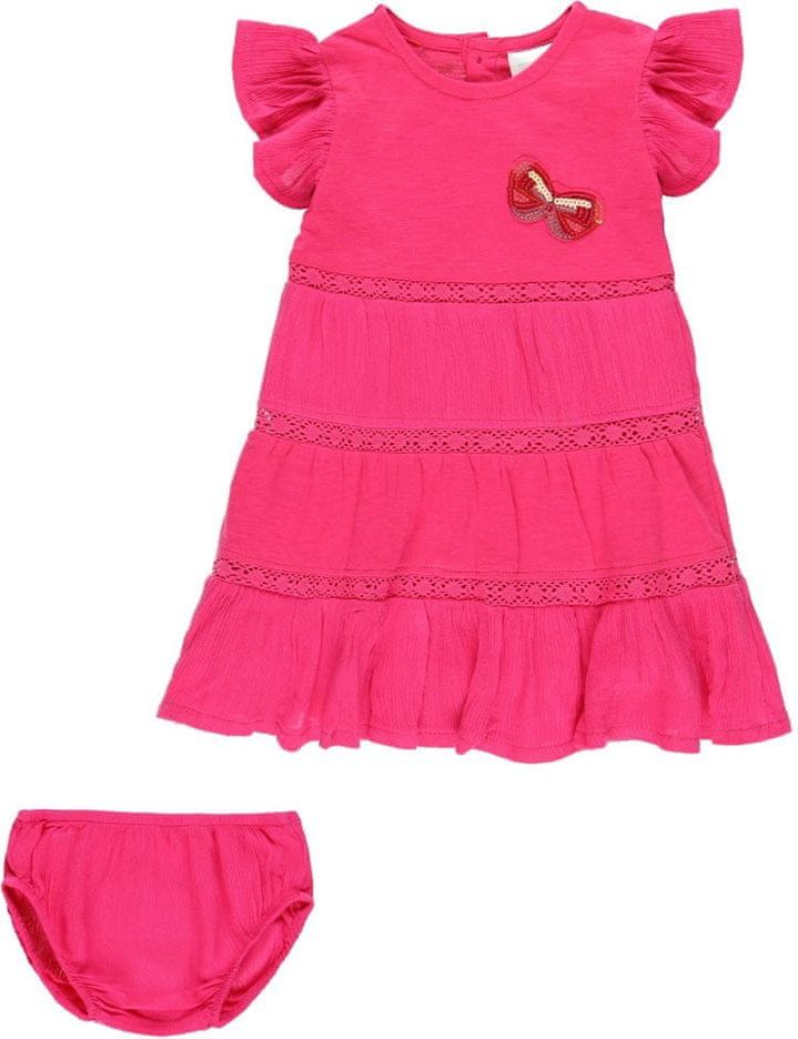 Boboli dívčí set šatů a kalhotek 242110 68 růžová - obrázek 1