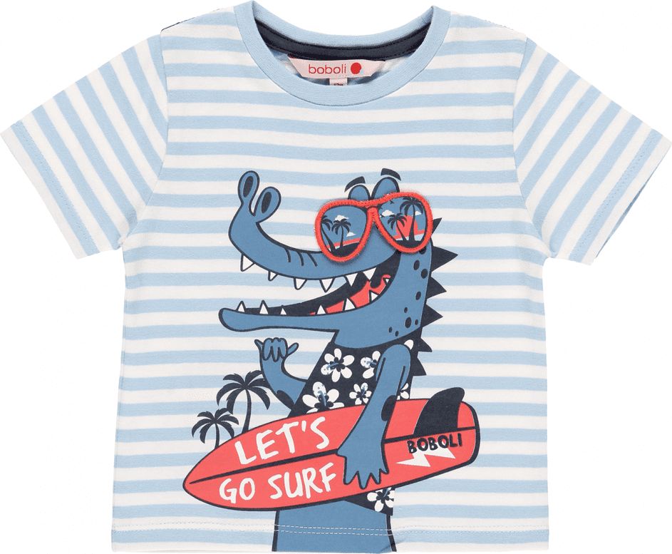 Boboli chlapecké tričko s krokodýlem 312028 68 modrá - obrázek 1