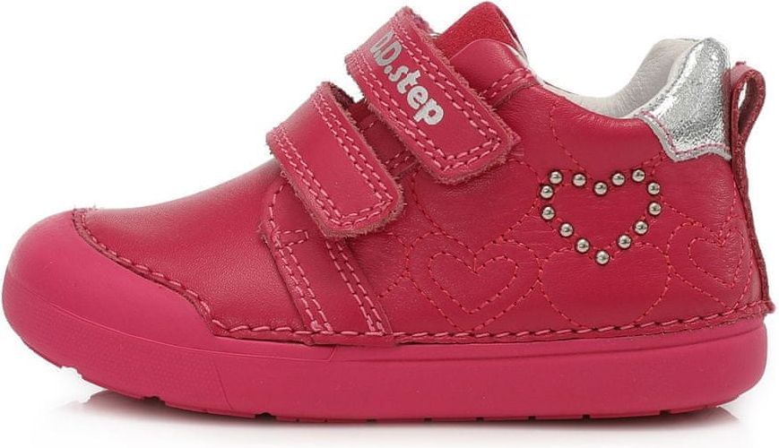 D-D-step dívčí kožená celoroční obuv 066-440B 20 růžová - obrázek 1