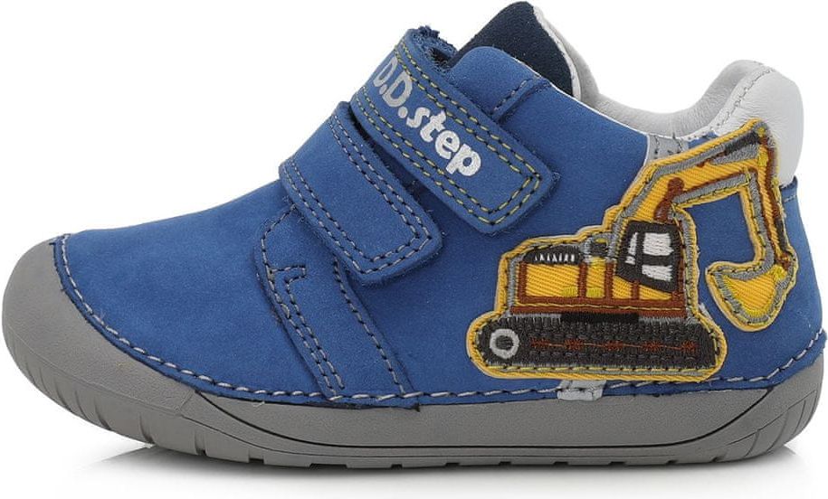 D-D-step chlapecká kožená barefoot obuv 070-506C 20 modrá - obrázek 1