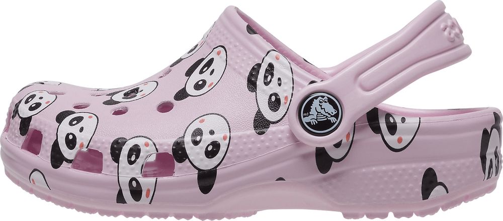 Crocs dívčí pantofle Classic Panda Print Clog K 206999-6GD 24/25 růžová - obrázek 1