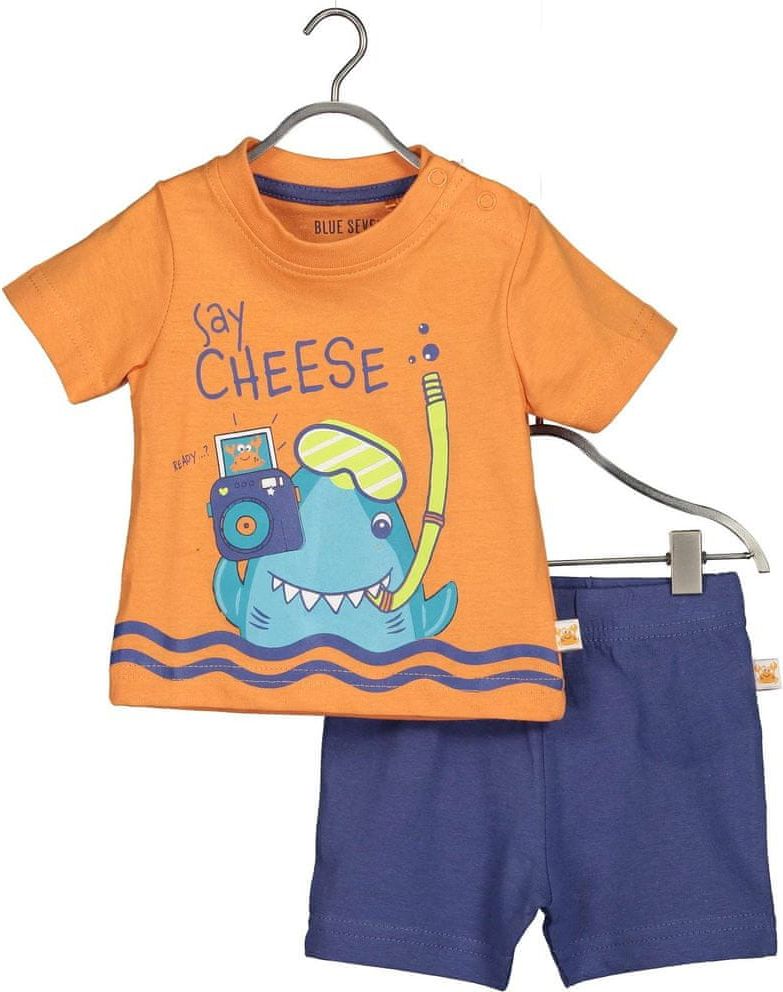 Blue Seven chlapecký set tričko a kraťasy 422132 X oranžová 56 - obrázek 1